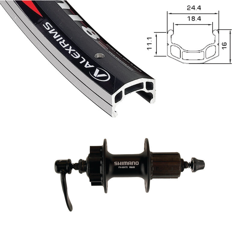 Damco Alexrims DM18 700C Rim Brake Rear Wheel – Full Cycle