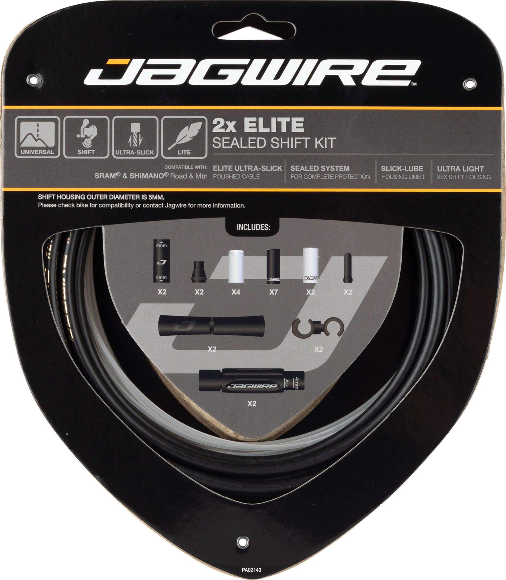 Jagwire Elite Shift Kit Jagwire Elite Link Shift Kit 2x Biketart