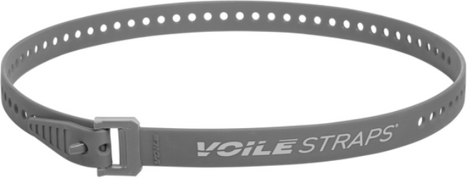 Gray Voile Straps belt with buckle on a white background