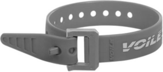 Gray strap with a buckle on a white background