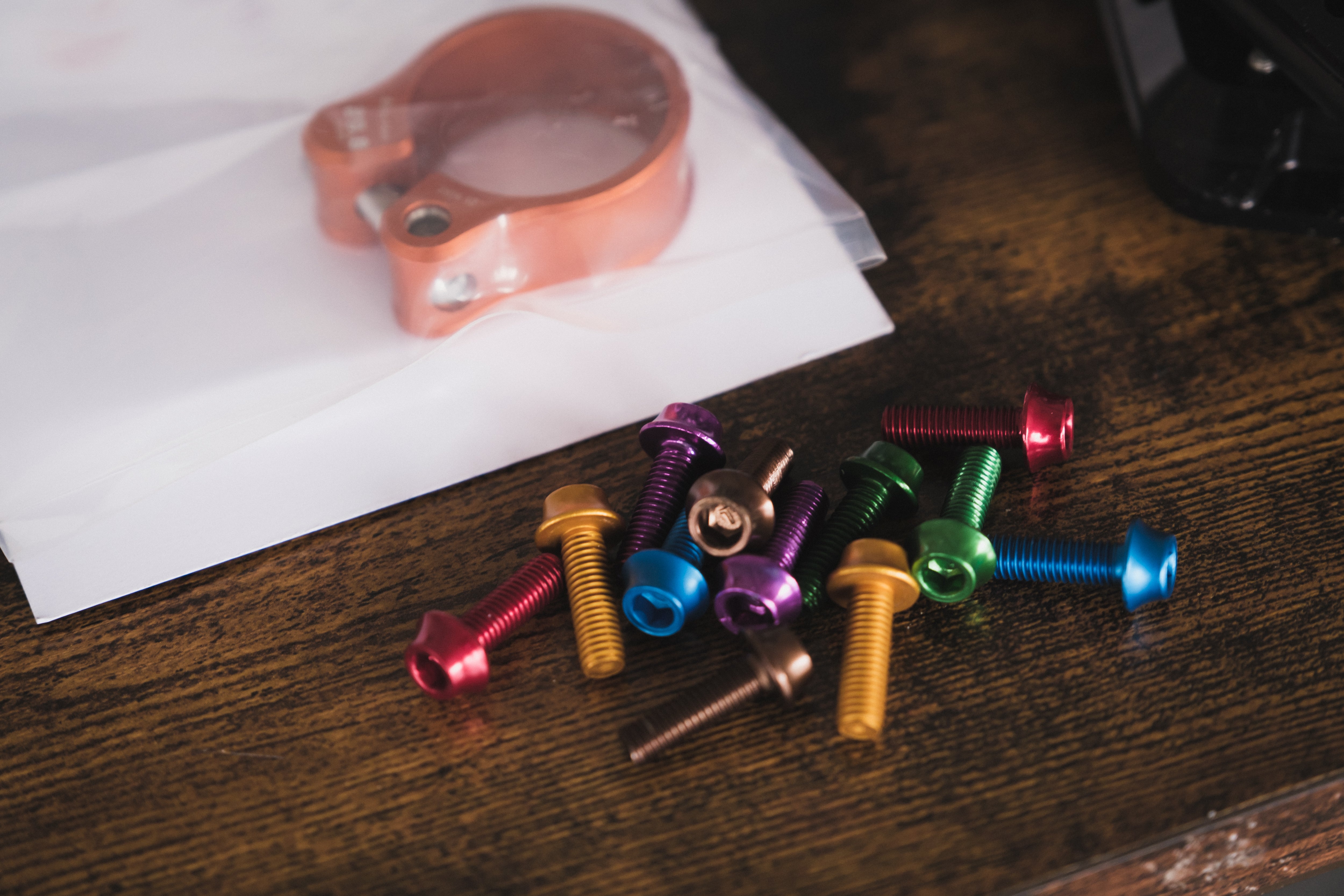 Assorted small parts for bicycles