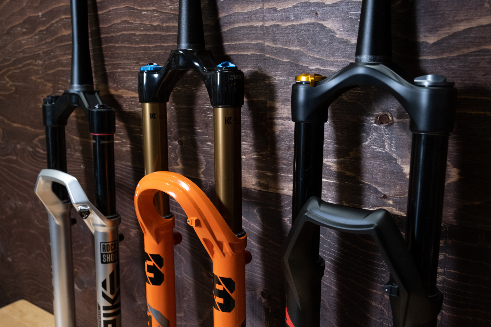 Suspension Forks on desk