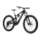 Black mountain bike on a white background