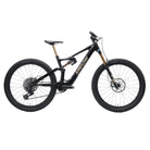 Black mountain bike on a white background